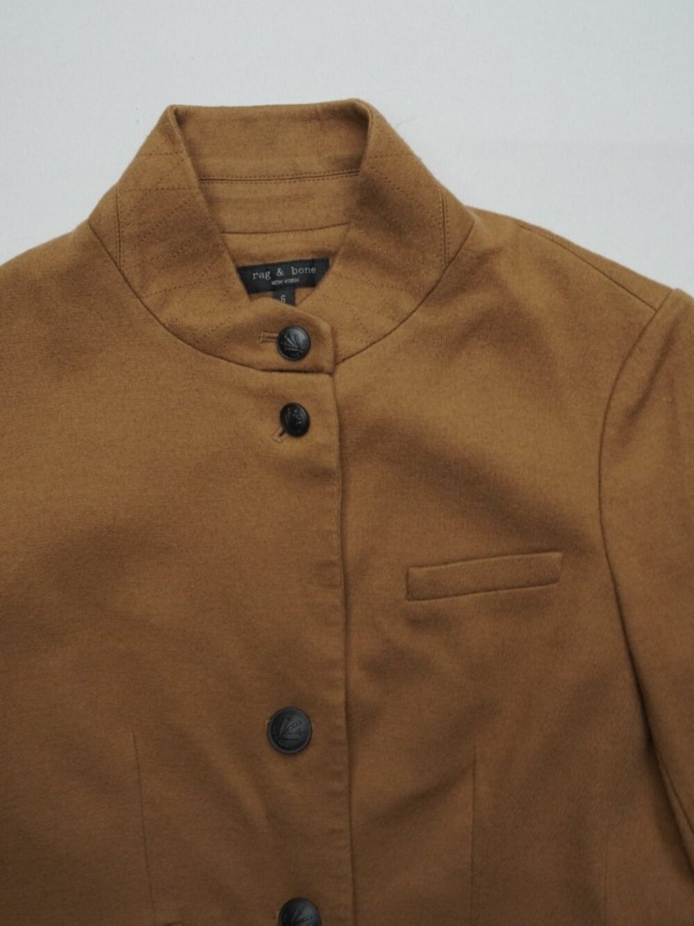 Rag and Bone Slade Wool Blazer in Dark Camel Size 6 - Picture 8 of 13